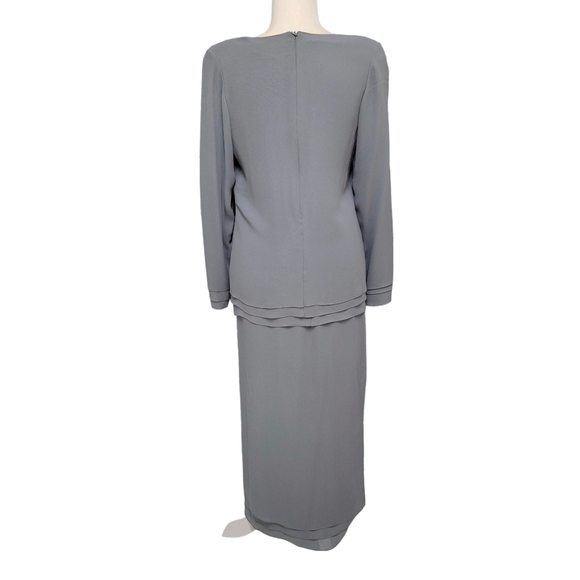 Miller Shor Vintage 2 Piece 100% Silk Crape Skirt and Top Size 8 - Picture 2 of 10